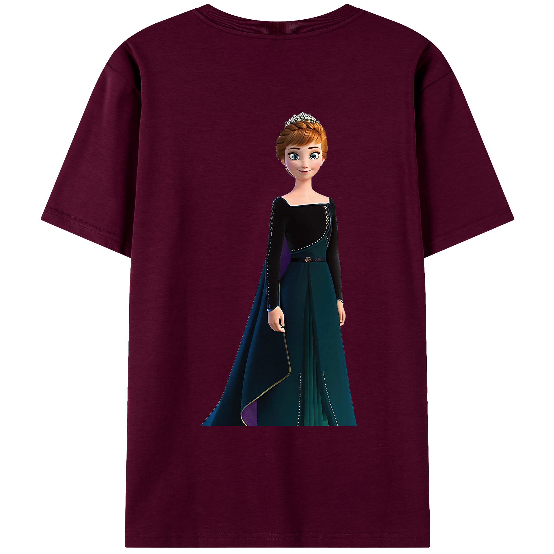 （画像用） アナと雪の女王 アンナ エルサ Frozen Anna Elsa レディース半袖Tシャツ(バックプリント)